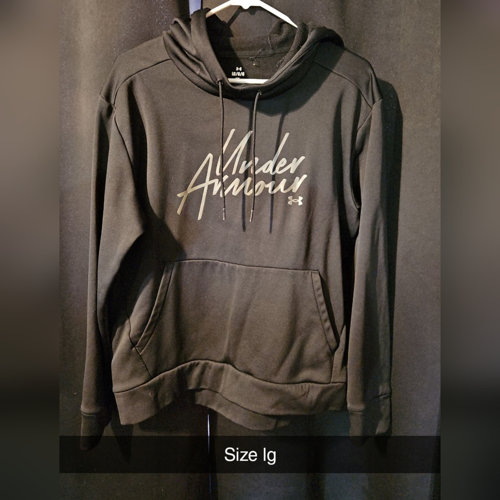 Under Armour Black Hoodie with Script Logo